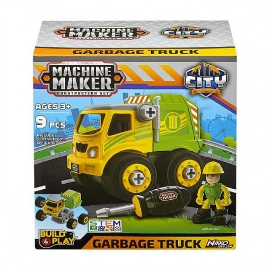 Κατασκευή Οχημάτων Junior Builder Garbage Truck Nikko 40043
