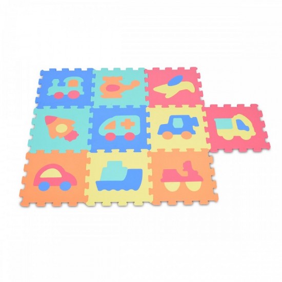 Χαλάκι Παζλ Δαπέδου Vehicles 10 τεμ. 1007B3 Moni toys 3800146221140