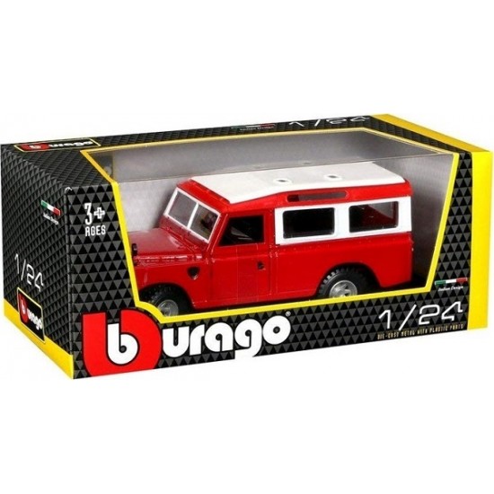 Μεταλλικό Αυτοκίνητο 1:24 Land Rover Defender Red Burago 22063