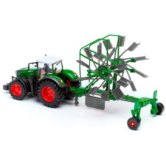 Τρακτέρ+Καρότσα Fendt 1050 Vario Whirl Rake Burago 31665 