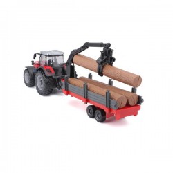 Τρακτέρ+Καρότσα Φορτωτής Massey Ferguson 8740S Burago 31659