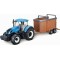 Τρακτέρ+Καρότσα Μεταφοράς Αλόγων New Holland T7.315 Burago 31656
