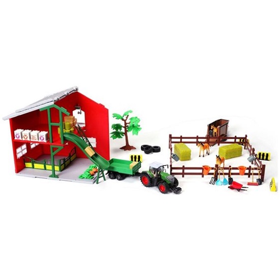 Farmland Horse Stable with 1 Tractor  Bburago 31682