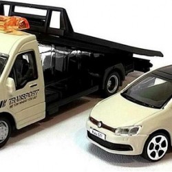 Μεταλλικό φορτηγό Street Fire 1:43 Official VW Polo Burago 31403