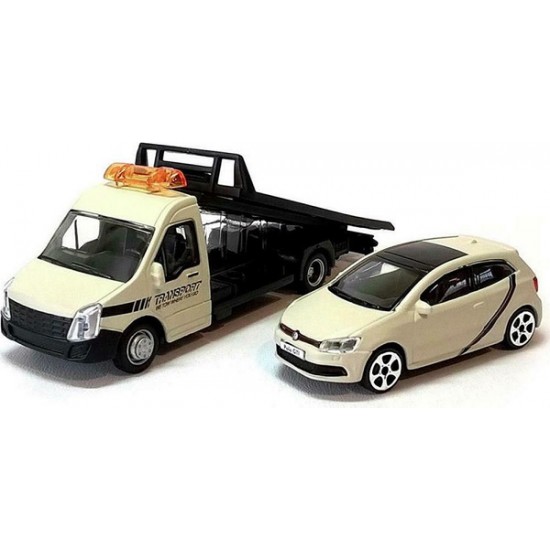Μεταλλικό φορτηγό Street Fire 1:43 Official VW Polo Burago 31403