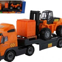 Volvo Power truck trailer truck + Fork lift + Construction set 30pcs on pallet Polesie  4810344036889
