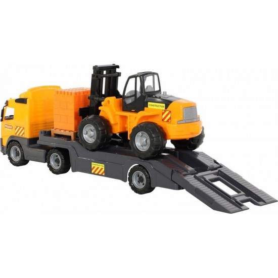 Volvo Power truck trailer truck + Fork lift + Construction set 30pcs on pallet Polesie  4810344036889