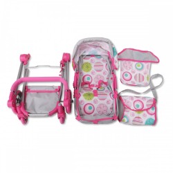 Καρότσι Κούκλας Pink Rose Moni 9651Β 3800146256470