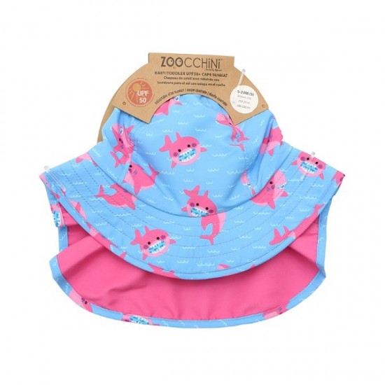 Καπέλο Cape Sunhat UPF50+ Pink Shark  Zoocchini ZOO15054