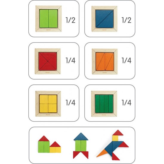 Κλάσματα με τουβλάκια Plan Toys 5467
