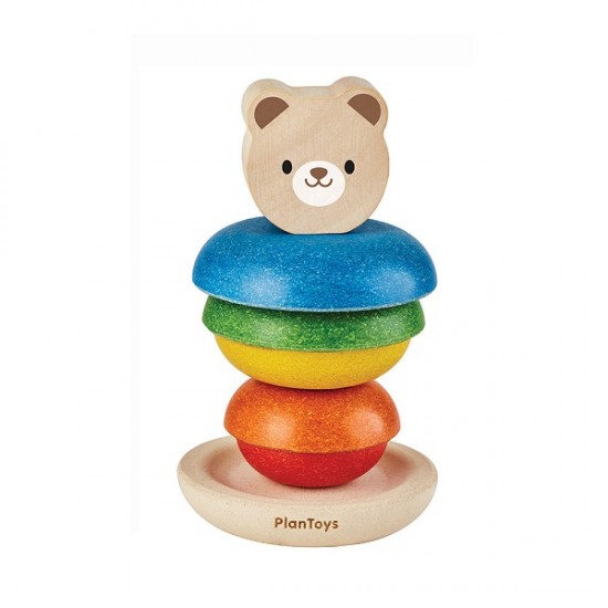 Πυραμίδα κρίκων αρκουδάκι Plan Toys 5487