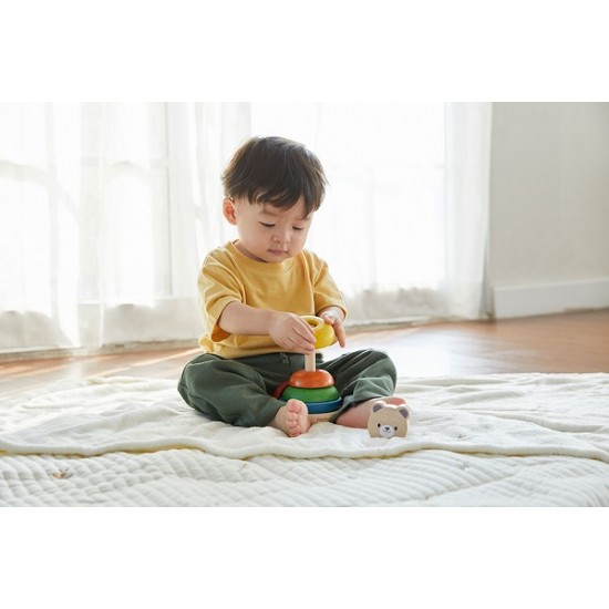 Πυραμίδα κρίκων αρκουδάκι Plan Toys 5487