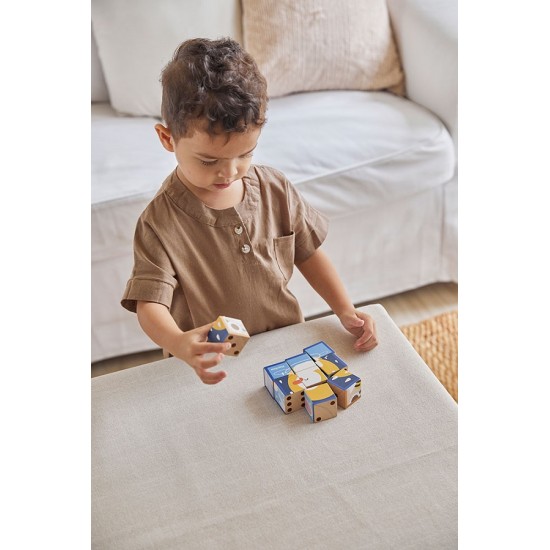Παζλ με κύβους Plan Toys 4649