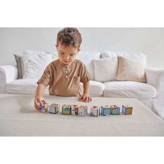 Παζλ με κύβους Plan Toys 4649