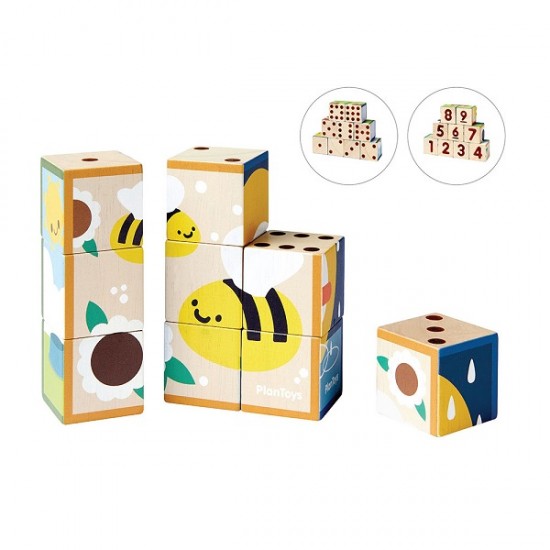 Παζλ με κύβους Plan Toys 4649