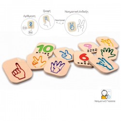 Αριθμοί στη νοηματική γλώσσα Plan Toys 5655