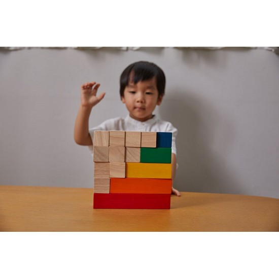 Χρωματιστοί κύβοι για μέτρημα Plan toys 5464