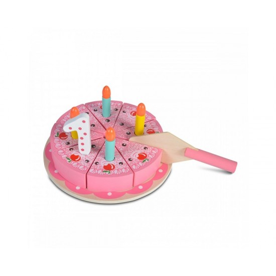 Ξύλινη Τούρτα Γενεθλίων Happy Birthday 4223 Moni Toys 3800146221058