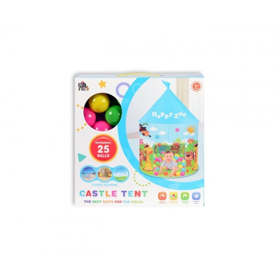 Παιδική Σκηνή + 25 Πολύχρωμες Μπάλες Yurt Tent Moni Toys 3800146221324