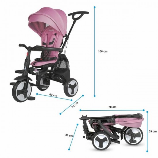 Τρίκυκλο Ποδήλατο Αναδιπλούμενο Spectra Plus Orchid Violet Coccolle 325013550