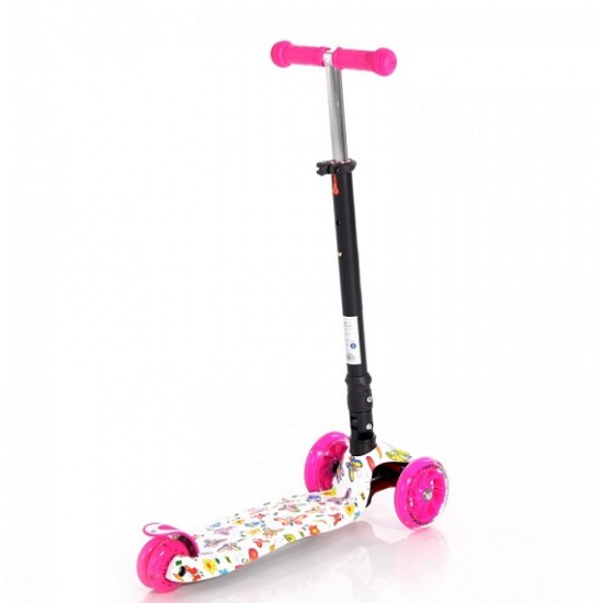 Πατίνι Scooter Rapid Τρίτροχο με Φωτιζόμενους Τροχούς Pink Butterfly Lorelli 10390040011