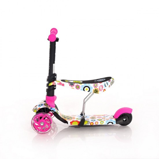 Πατίνι Scooter 2in1 Smart Τρίτροχο με Κάθισμα Pink Flowers  Lorelli 10390020016