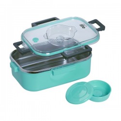 Ορθογώνιο Φαγητοδοχείο 850ml Μπλε Ecolife 9051