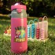 Παγούρι Θερμός Με Καλαμάκι 400ml Kids Thermos 'Masha Earth First' Magenta Ecolife 33-BO-2120