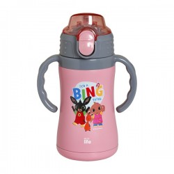 Παιδικό Θερμός Με Καλαμάκι 300ml Kids Thermos 'It's A Bing Thing' Pink Ecolife 33-BO-2125
