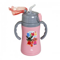 Παιδικό Θερμός Με Καλαμάκι 300ml Kids Thermos 'It's A Bing Thing' Pink Ecolife 33-BO-2125