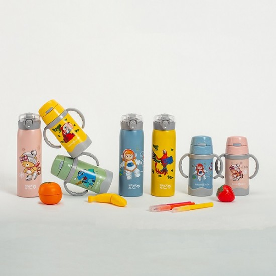 Θερμός μπουκάλι ανοξείδωτο "We Care" ροζ 300ml Nava 10-113-001