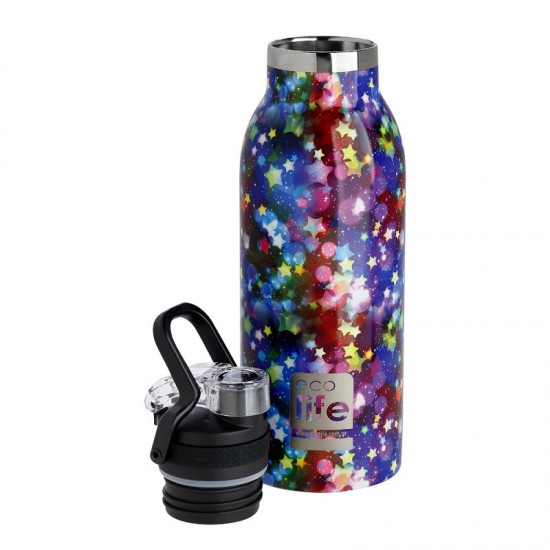 Παγούρι Thermos με Καλαμάκι Stardust 550ml Ecolife 3024