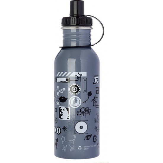 Μεταλλικό Ανοξείδωτο Μπουκάλι  Trends 600ml Ecolife 1002