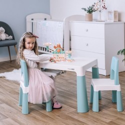 Παιδικό τραπεζάκι με 2 καρέκλες Neo White/Mint FreeOn 46637