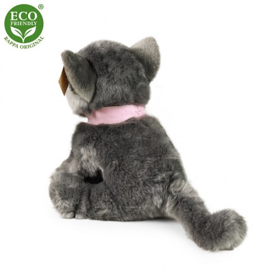 Λούτρινη Γάτα Γκρί Καθιστή 30 εκ. Eco-Friendly Rappa 230767