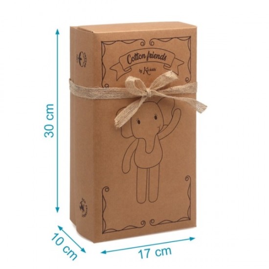 Πανάκι Παρηγοριάς Cotton Friends Ελεφαντάκι 25cm. Γκρι KioKIds 3885