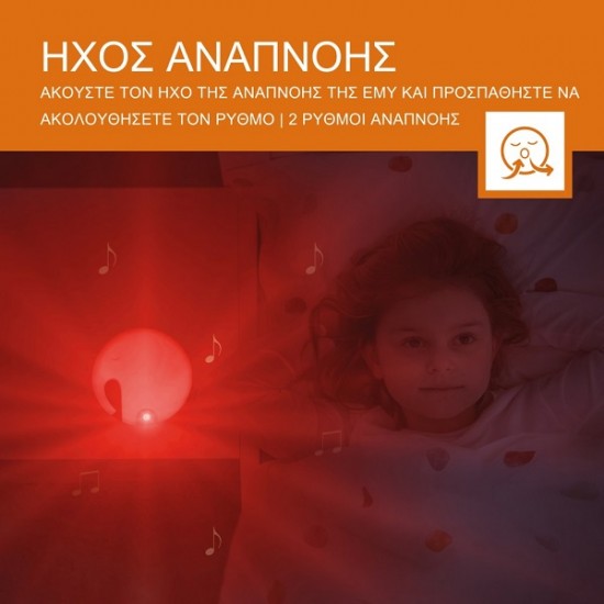 ΕΜΜΥ Ελεφαντάκι Συσκευή Ύπνου με Τεχνική Αναπνοής, Κόκκινο Φως & Λευκούς Ήχους USB ZAZU ZA-EMMY-01