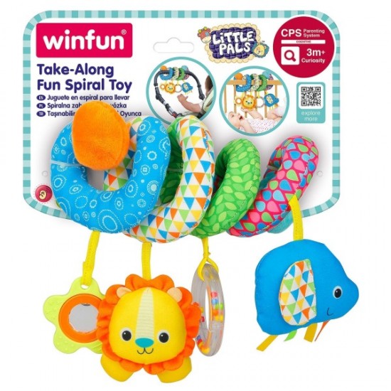 Πολύχρωμο Σπιράλ με Κουδουνίστρες Take Along Fun Spiral Toy Winfun 403241