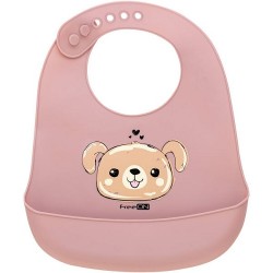 Σαλιάρα Σιλικόνης με Συλλέκτη Τροφών Puppy brown FreeOn 47269