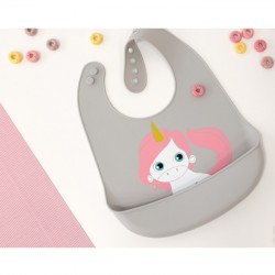 Σαλιάρα Σιλικόνης  Unicorn Kiokids 2400