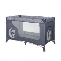 Παρκοκρέβατο Moonlight 1 Layer Grey Pandas Lorelli 10080392362
