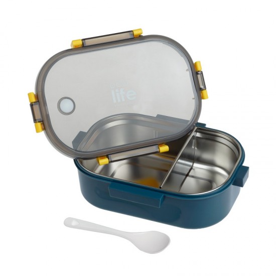 Φαγητοδοχείο Blue 900ml Με χώρισμα Ecolife 9069