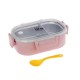 Φαγητοδοχείο Light Pink  900ml με χώρισμα Ecolife 9073