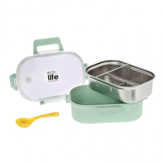 Φαγητοδοχείο Light Green 900ml | Με χώρισμα Ecolife 9074