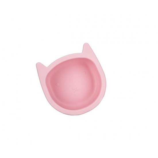 Μπολ σιλικόνης με αντιολισθητική βεντούζα Pink Kitty FreeOn 46330