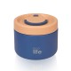 Στρόγγυλο Θερμός Φαγητού 650ml Μπλε Ecolife 9063