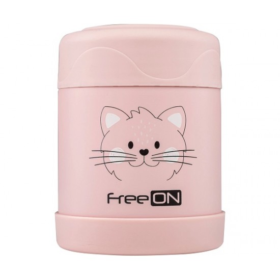 Θερμός Φαγητού 350ml Kitty Pink FreeOn 380722