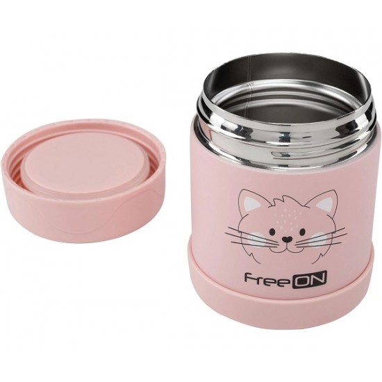Θερμός Φαγητού 350ml Kitty Pink FreeOn 380722