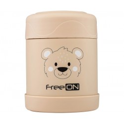Θερμός Φαγητού 350ml Bear Beige FreeOn 380739