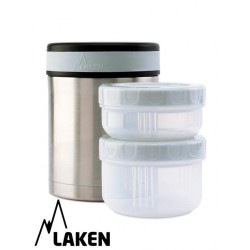 Θερμός Φαγητού 1L με 2 Τάπερ Laken P10